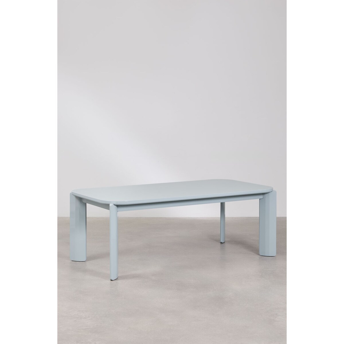 Stół jadalniany 200x100 cm z MDF Genewa glossy błękitny