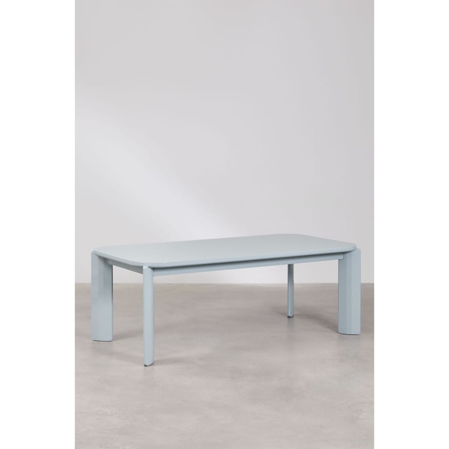 Stół jadalniany 200x100 cm z MDF Genewa glossy błękitny