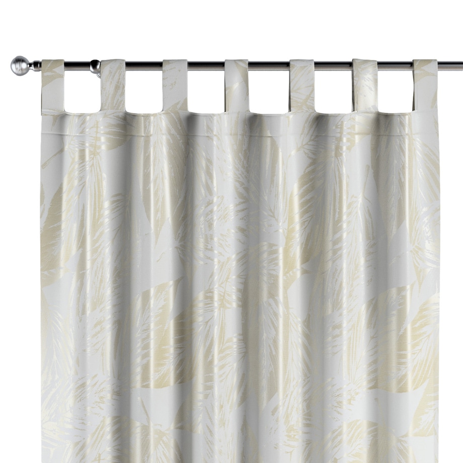 Zasłona na szelkach 1 szt. 130x245 ecru liście