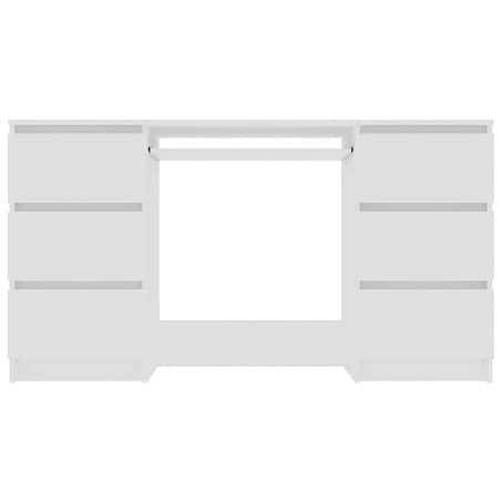 vidaXL Biurko, białe, 140x50x77 cm, materiał drewnopochodny