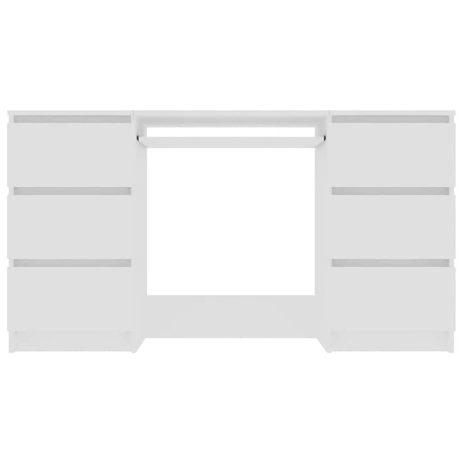 vidaXL Biurko, białe, 140x50x77 cm, materiał drewnopochodny