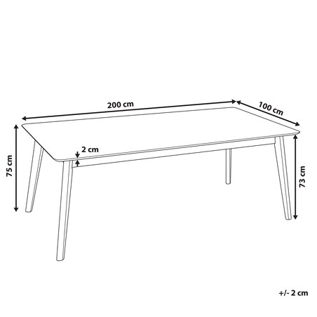 Stół do jadalni MADOX Orzech ciemny 200 cm 100 cm