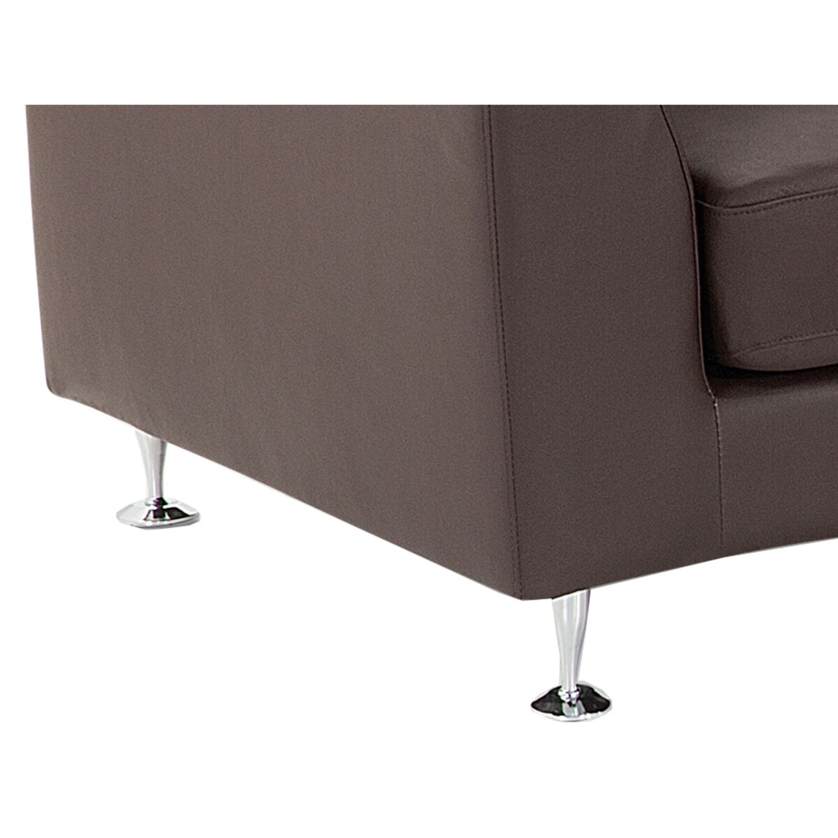 Sofa półokrągła 7-osobowa skórzana modułowa brązowa ROTUNDE