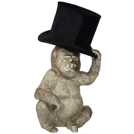 Dekoracyjna LAMPKA stojąca GUST 10503/81/30 Lucide abażurowa LAMPA stołowa goryl czarny złoty