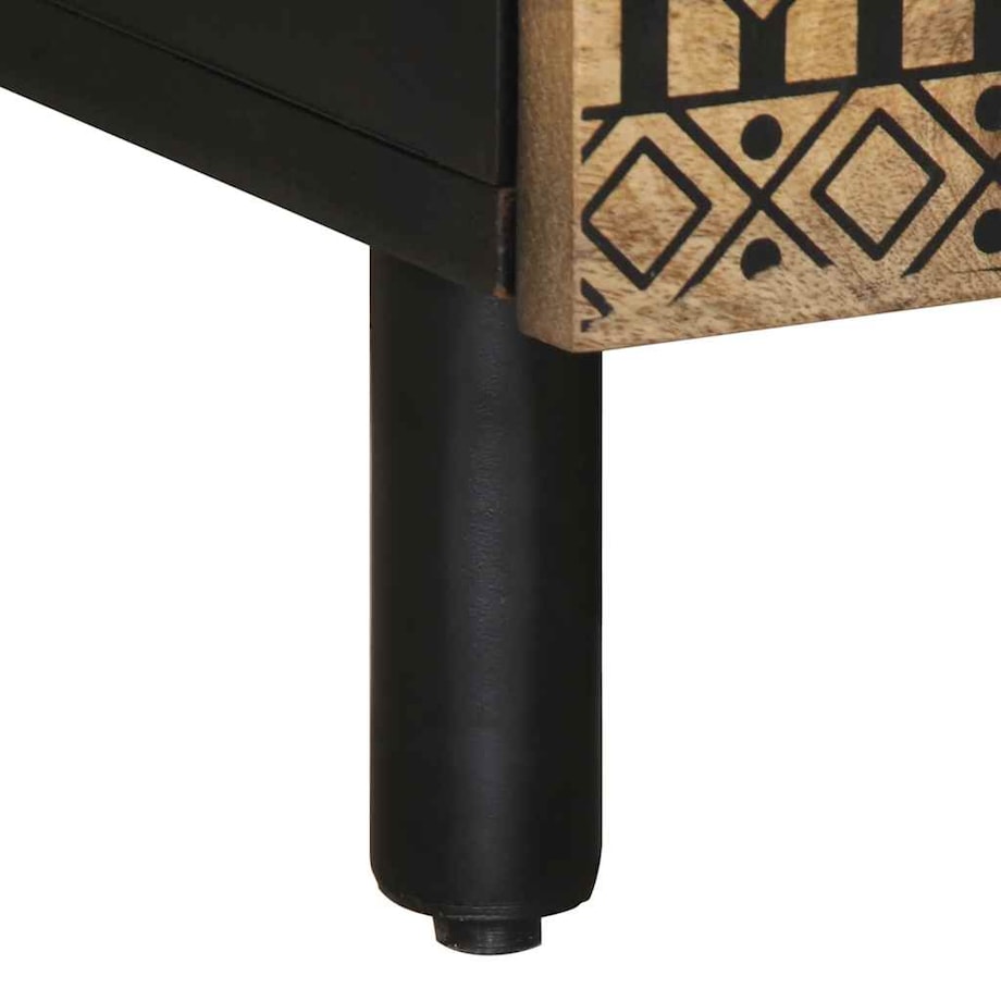 vidaXL Stolik kawowy, czarny, 100x54x40 cm, lite surowe drewno mango