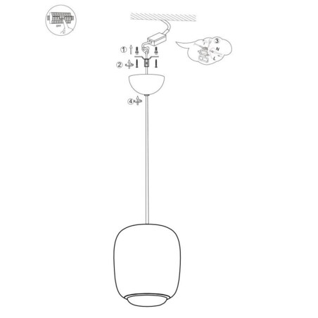LAMPA WISZĄCA ALUMINIOWA ORIONIS M SZAMPAŃSKA