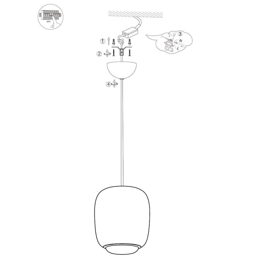 LAMPA WISZĄCA ALUMINIOWA ORIONIS M SZAMPAŃSKA