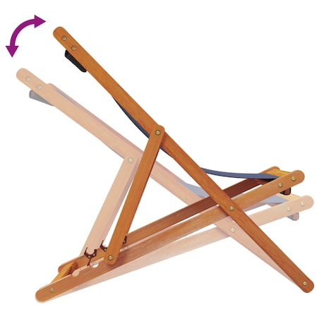 vidaXL Składane krzesła plażowe, 2 szt., niebieskie, obite tkaniną