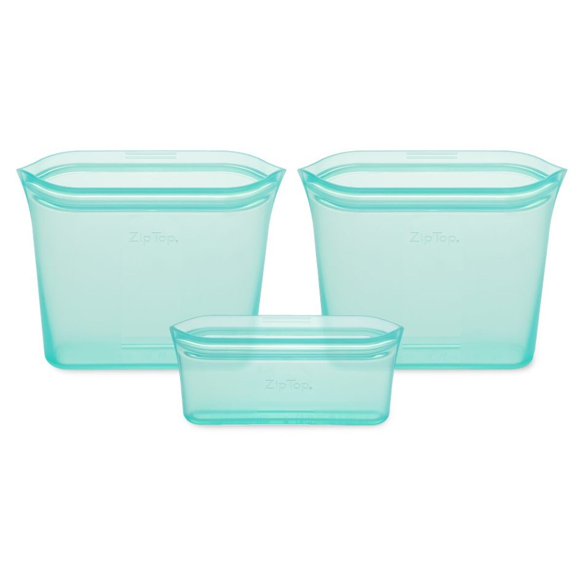 Zestaw 3 torebek: 2x śniadaniowa + na przekąski Teal, Zip Top