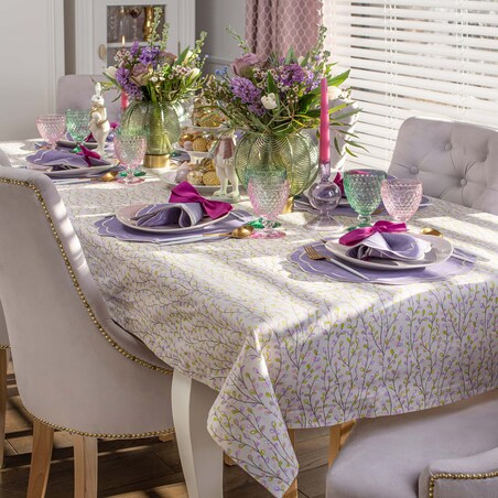 Haftowane podkładki Purple Petali - 4 sztuki