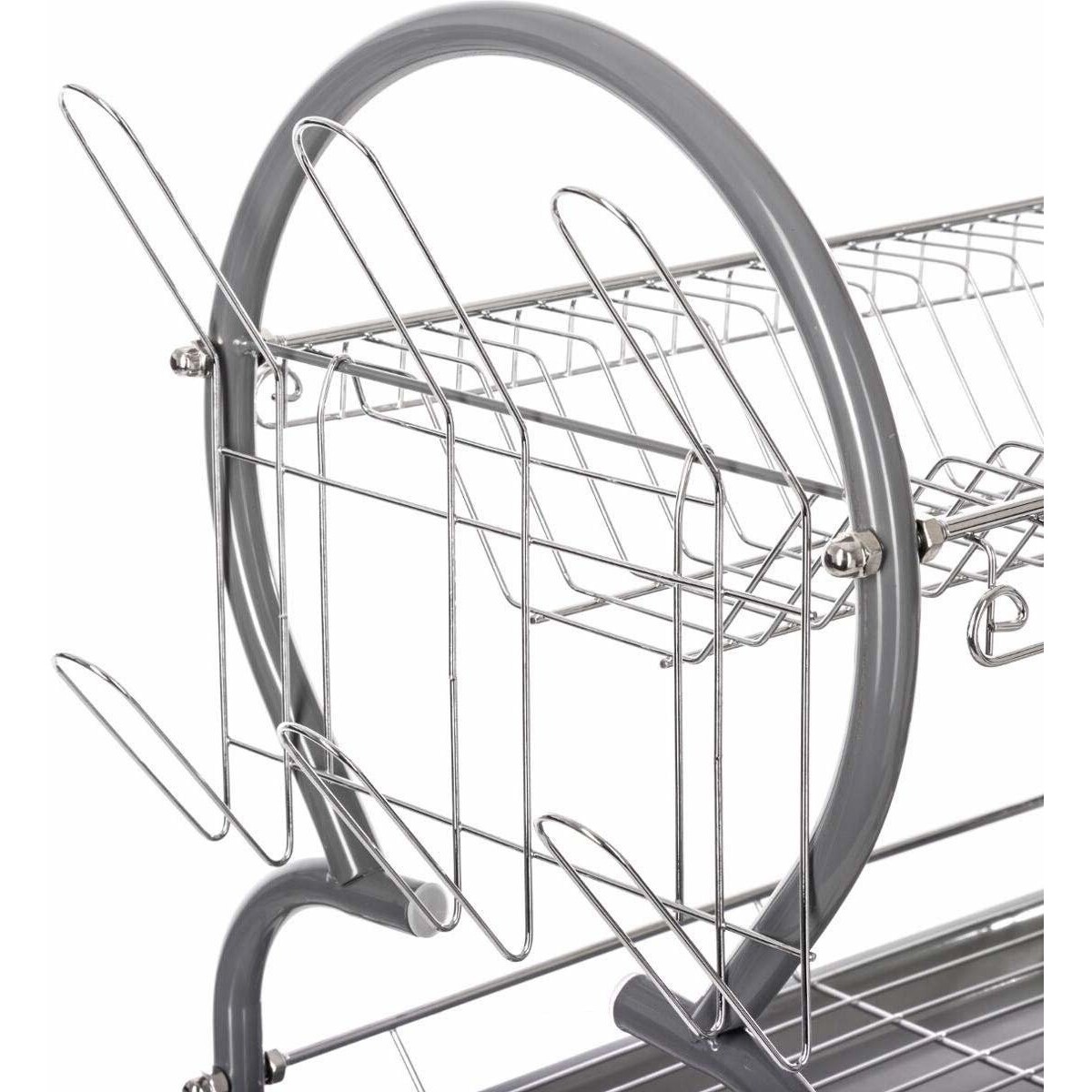 Ociekacz do naczyń 2 poziomy + koszyk na sztućce