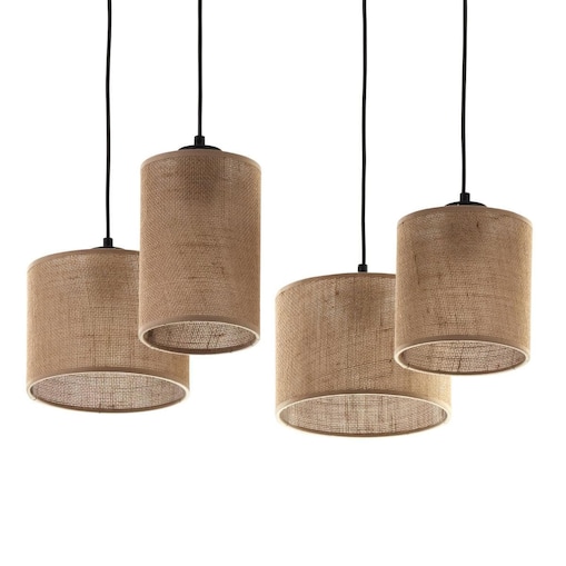 Zwisowa lampa ekologiczna Linobianco 6585 TK Lighting jutowa brązowa