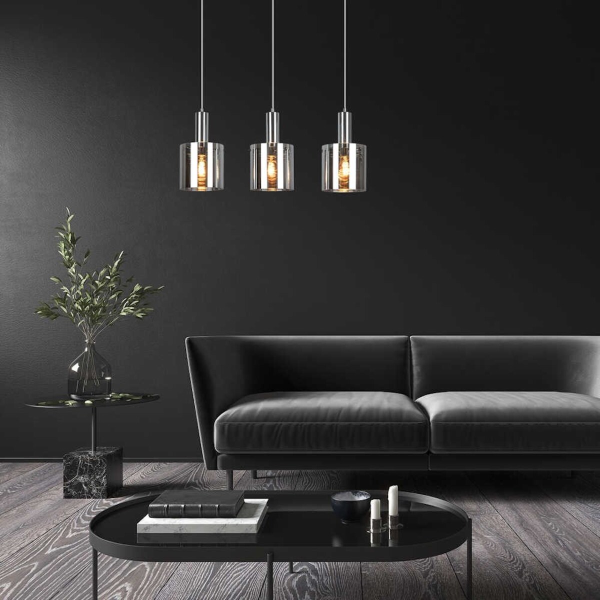 Kaskada LAMPA wisząca DONATI 5250 Rabalux loftowy zwis na listwie do kuchni chrom