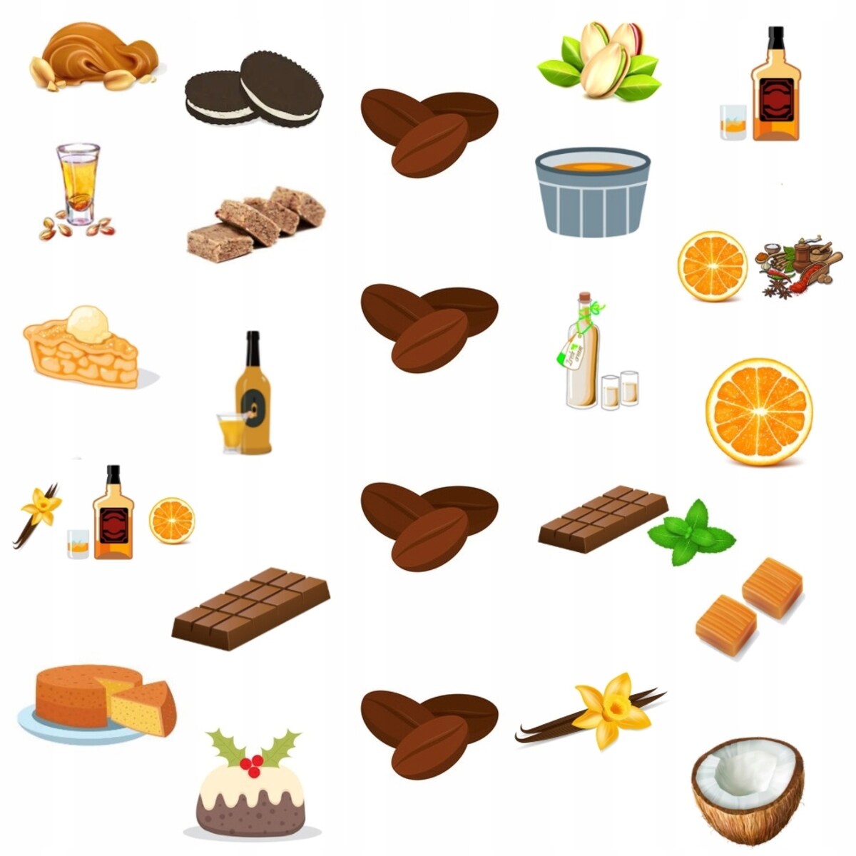 ZESTAW PREZENTOWY UPOMINKOWY NA 20 30 40 50 60 URODZINY DLA KOBIETY FACETA NIEJ NIEGO - 20 RÓŻNYCH SMAKÓW KAW DESEROWYCH ARABICA MIELONYCH W SASZETKACH