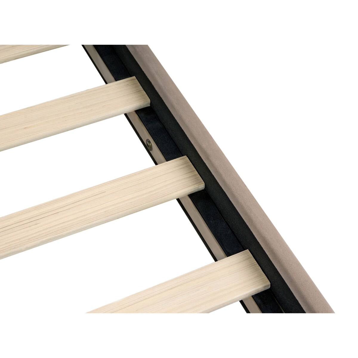 Łóżko z szufladami Welur LONZAC 180 x 200 cm Beżowoszary