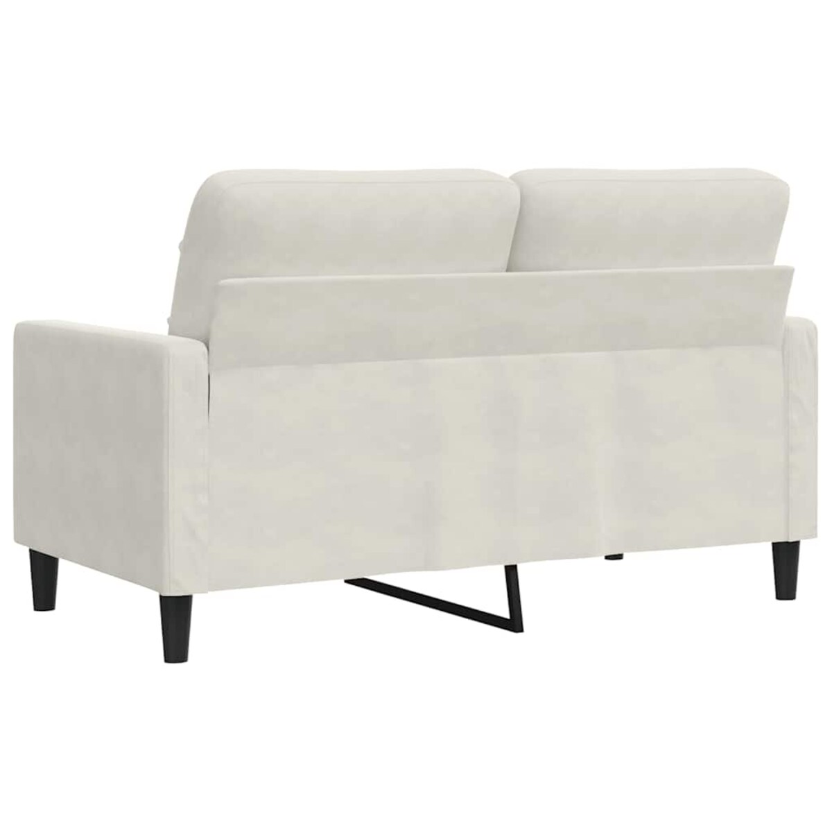 vidaXL Sofa 2-osobowa, kremowy, 120 cm, tapicerowana aksamitem