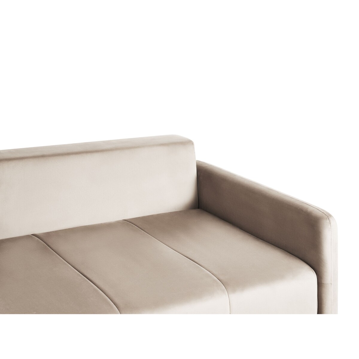 Sofa rozkładana dla 3 osób EGGE Welur Beżowoszary