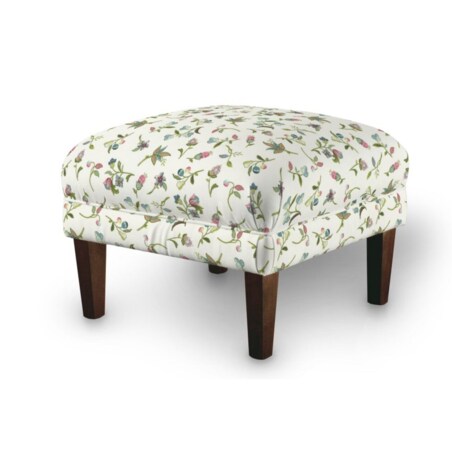 Podnóżek do fotela, małe kwiaty na jasnym tle, 56 x 56 x 40 cm, Londres