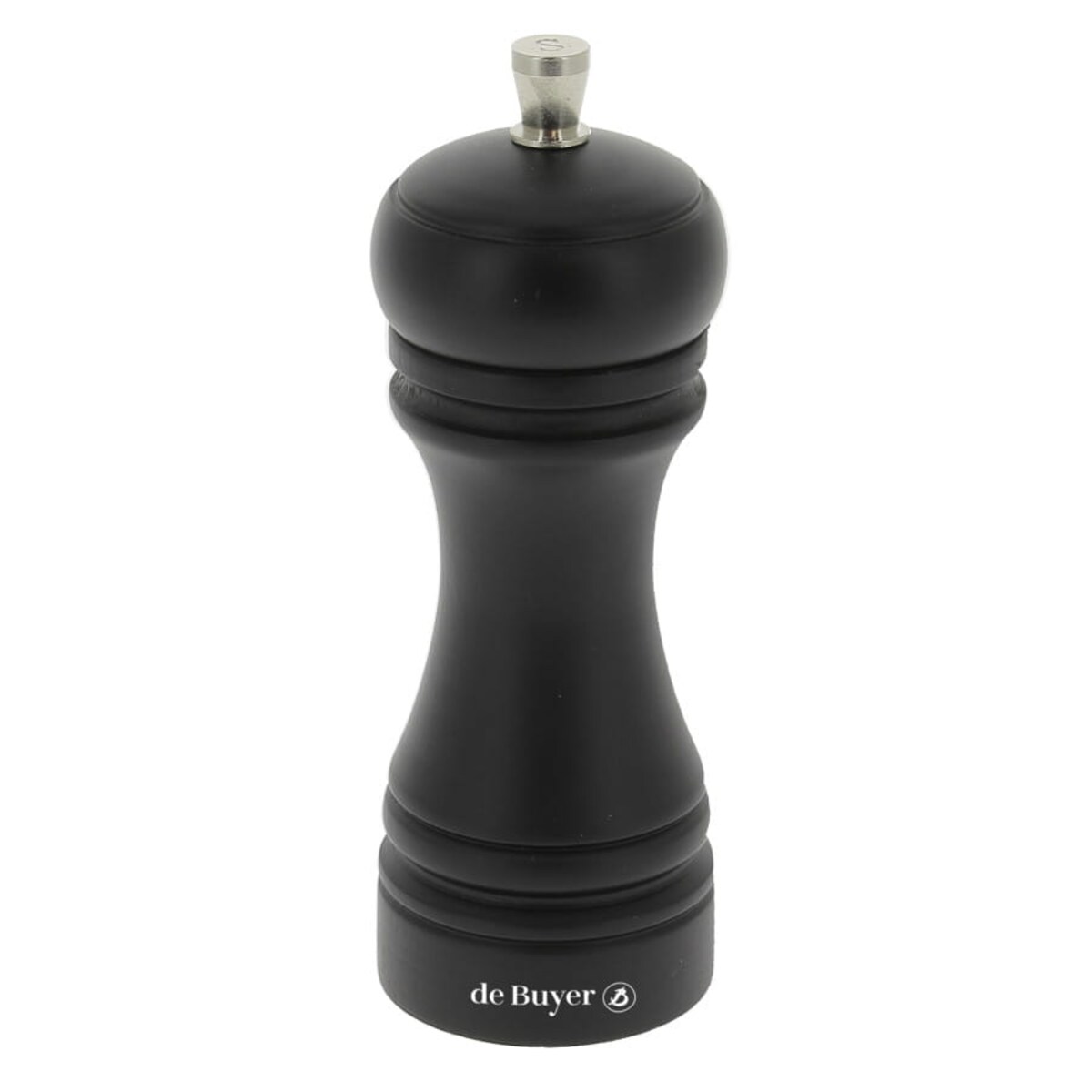 DE BUYER Moulin à Poivre Java Steak Noir Mat 14cm - Bois Hêtre Et Mécanisme Acier