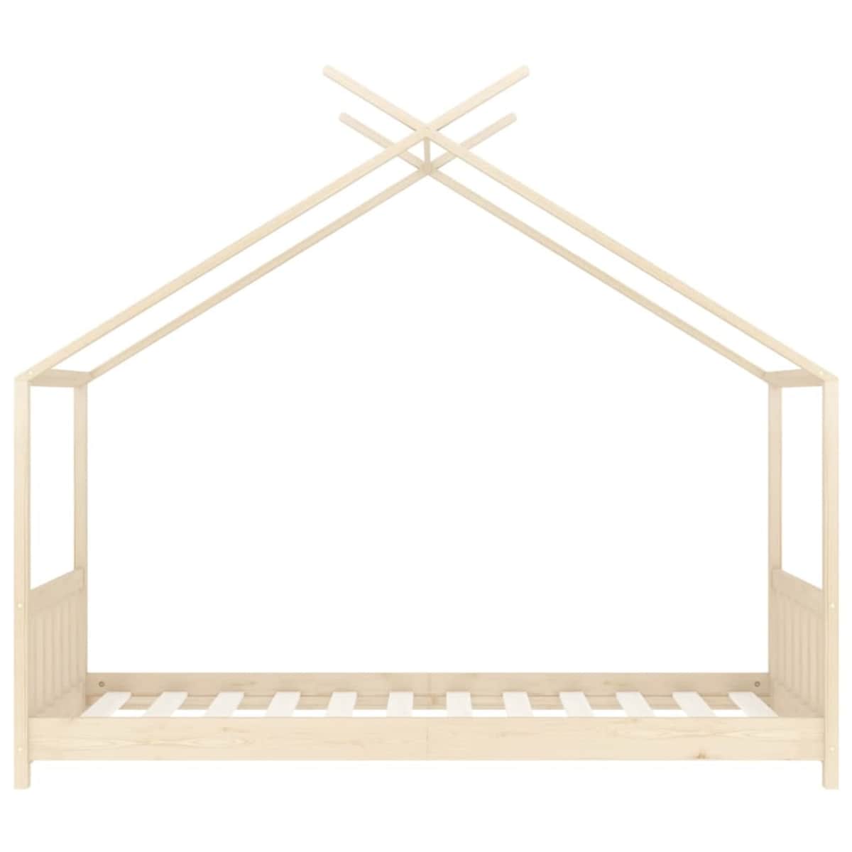 vidaXL Rama łóżka dziecięcego, lite drewno sosnowe, 70 x 140 cm