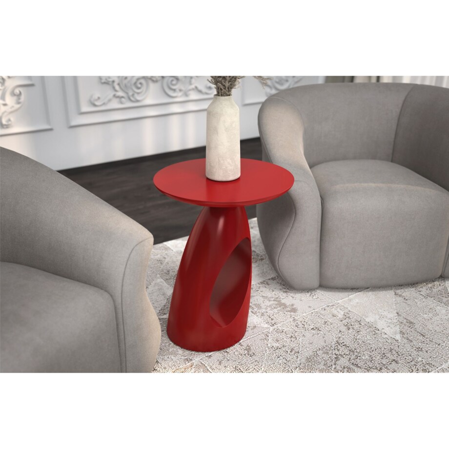 Stolik drewniany różne kolory Island, kolor bordowy