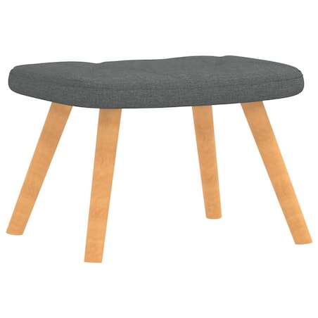 vidaXL Fotel z podnóżkiem, ciemnoszary, obity tkaniną