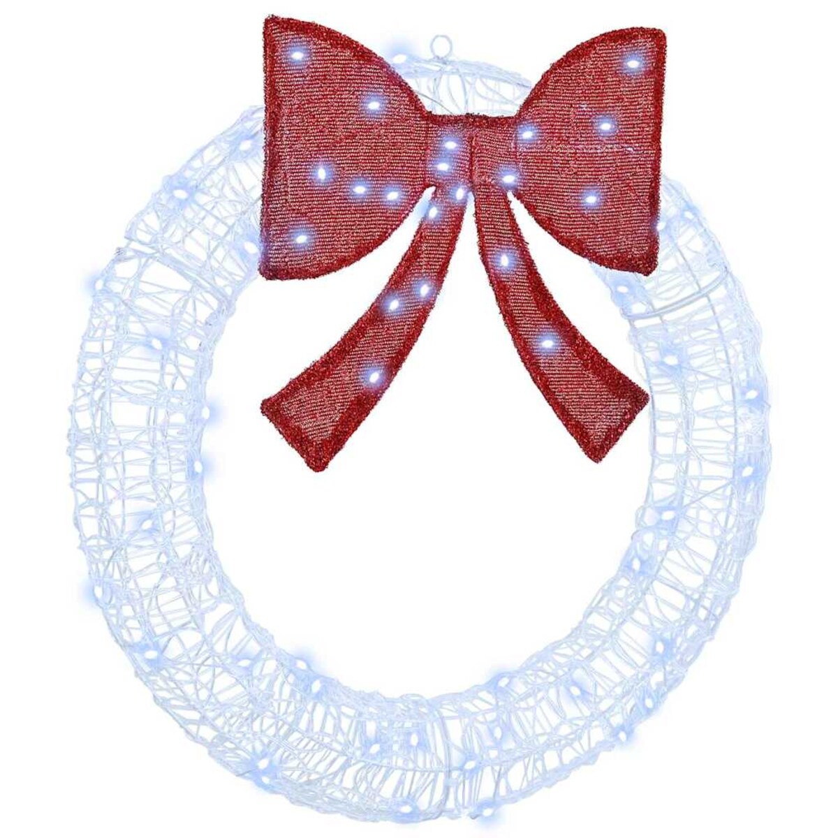 vidaXL Wianek z 60 diodami LED Zimna biel 75 cm Akryl