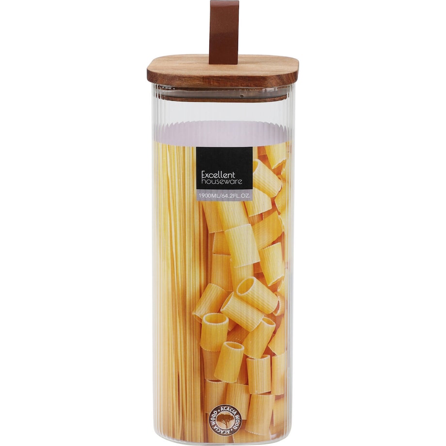 Szklany słoik z drewnianą pokrywką, hermetyczne zamknięcie