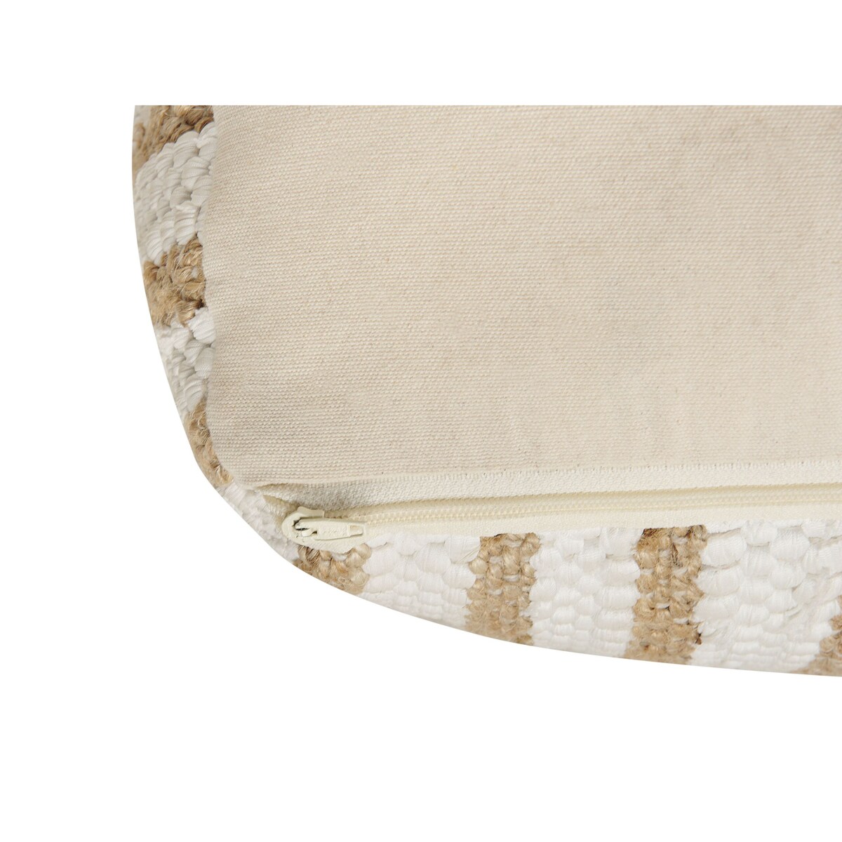 Puf 60 x 60 x 30 cm beżowo-biały ALMATTI