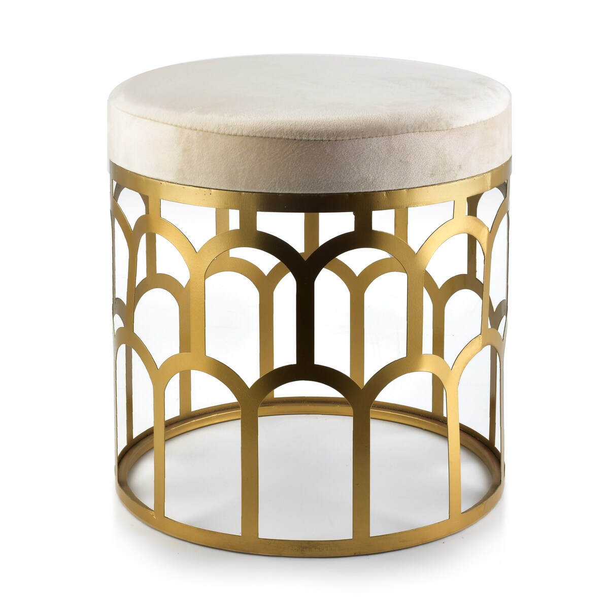 MARGIE Stołek beżowy h38*36cm