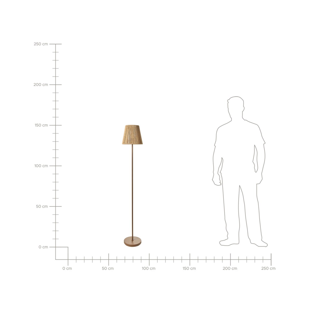 Lampa podłogowa HANGER Metal Brązowy