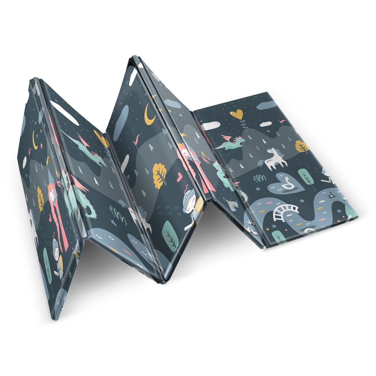 Mata piankowa edukacyjna składana dla dzieci duża 180x200 pianka xpe Nukido