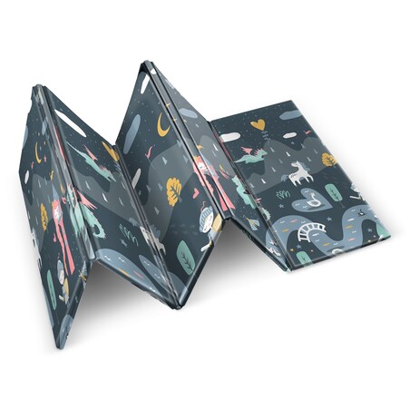 Mata piankowa edukacyjna składana dla dzieci duża 180x200 pianka xpe Nukido