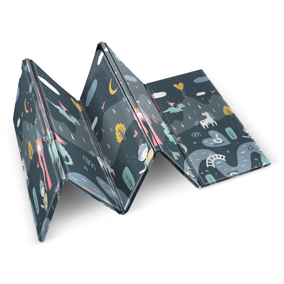 Mata piankowa edukacyjna składana dla dzieci duża 180x200 pianka xpe Nukido