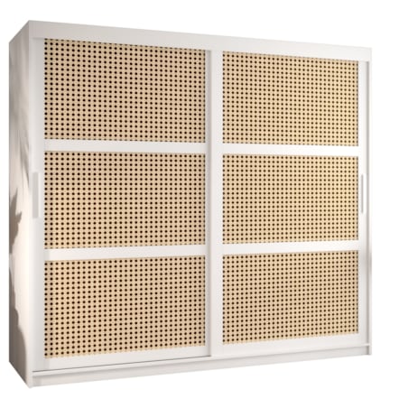 Szafa przesuwna Garderoba PLECIONKA WIEDEŃSKA 200 biały