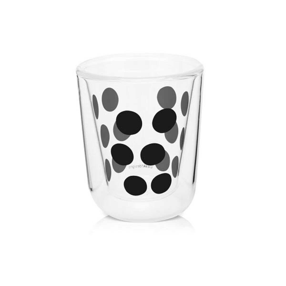 Szklanka z podwójnymi ściankami czarna Dot, 75 ml, Zak! Designs