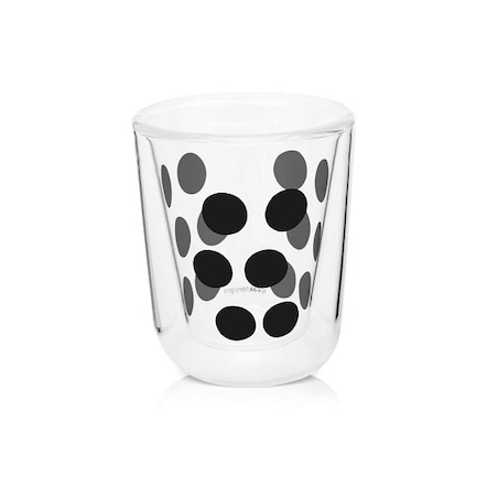 Szklanka z podwójnymi ściankami czarna Dot, 75 ml, Zak! Designs