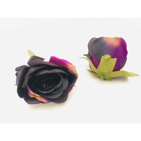 6x SZTUCZNE KWIATY RÓŻA do wiązanki stroiki cmentarz CIEMNA bukiet święta