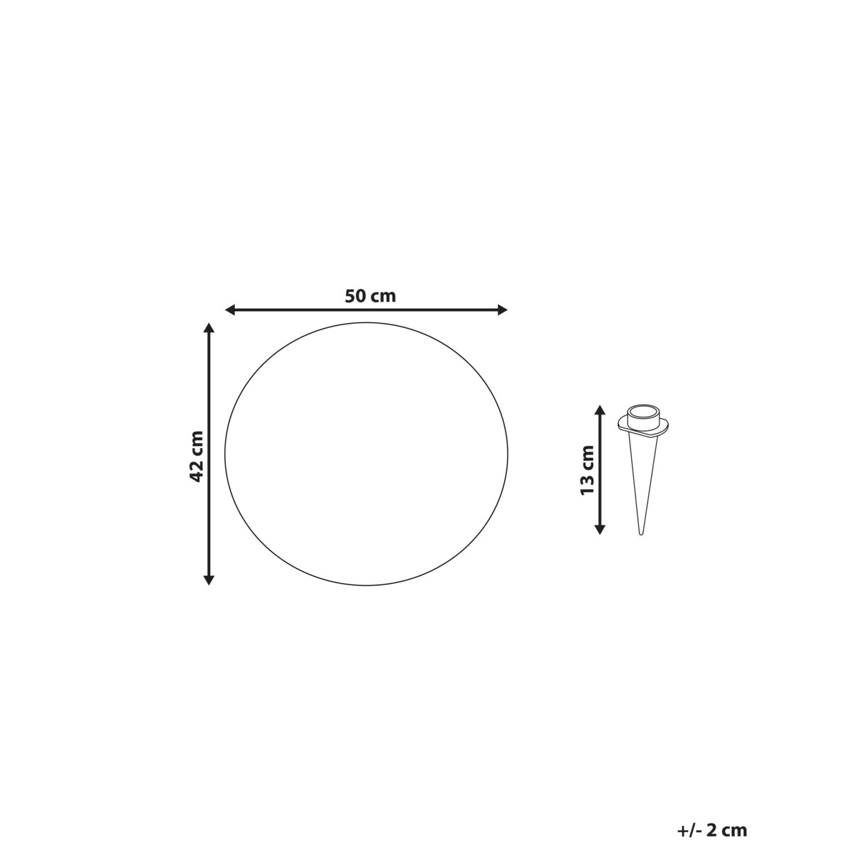 Kula ogrodowa LED JOCOY 50 cm Biały