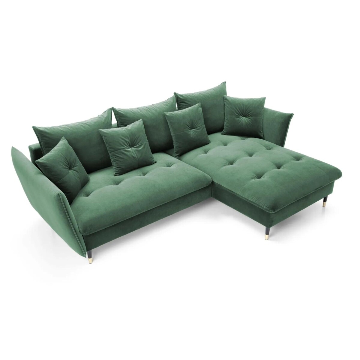 Narożnik z funkcją spania ATENA zielony prawy/lewy