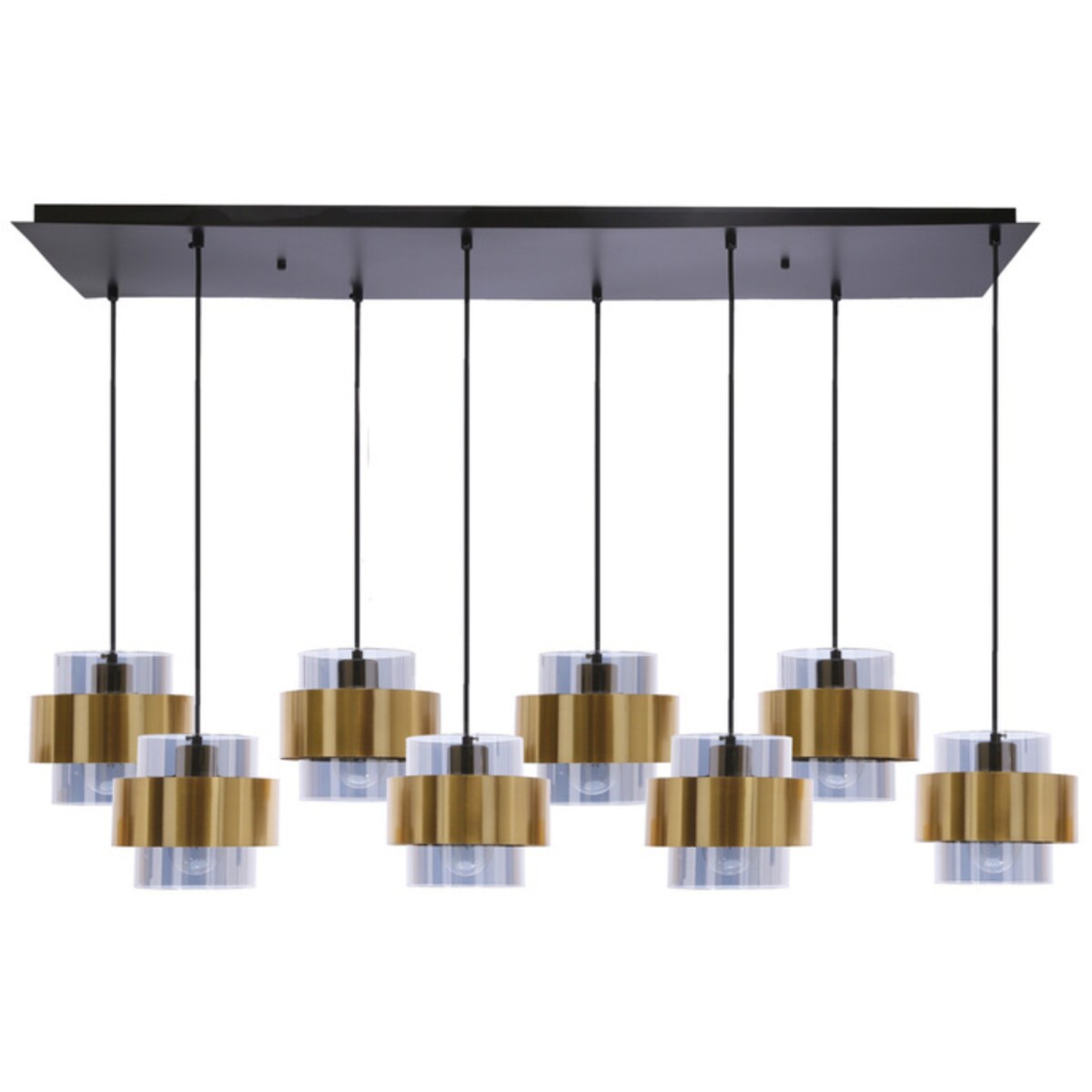 Lampa wisząca wielopunktowa Spiega 38-09524 Candellux mosiądz czarna