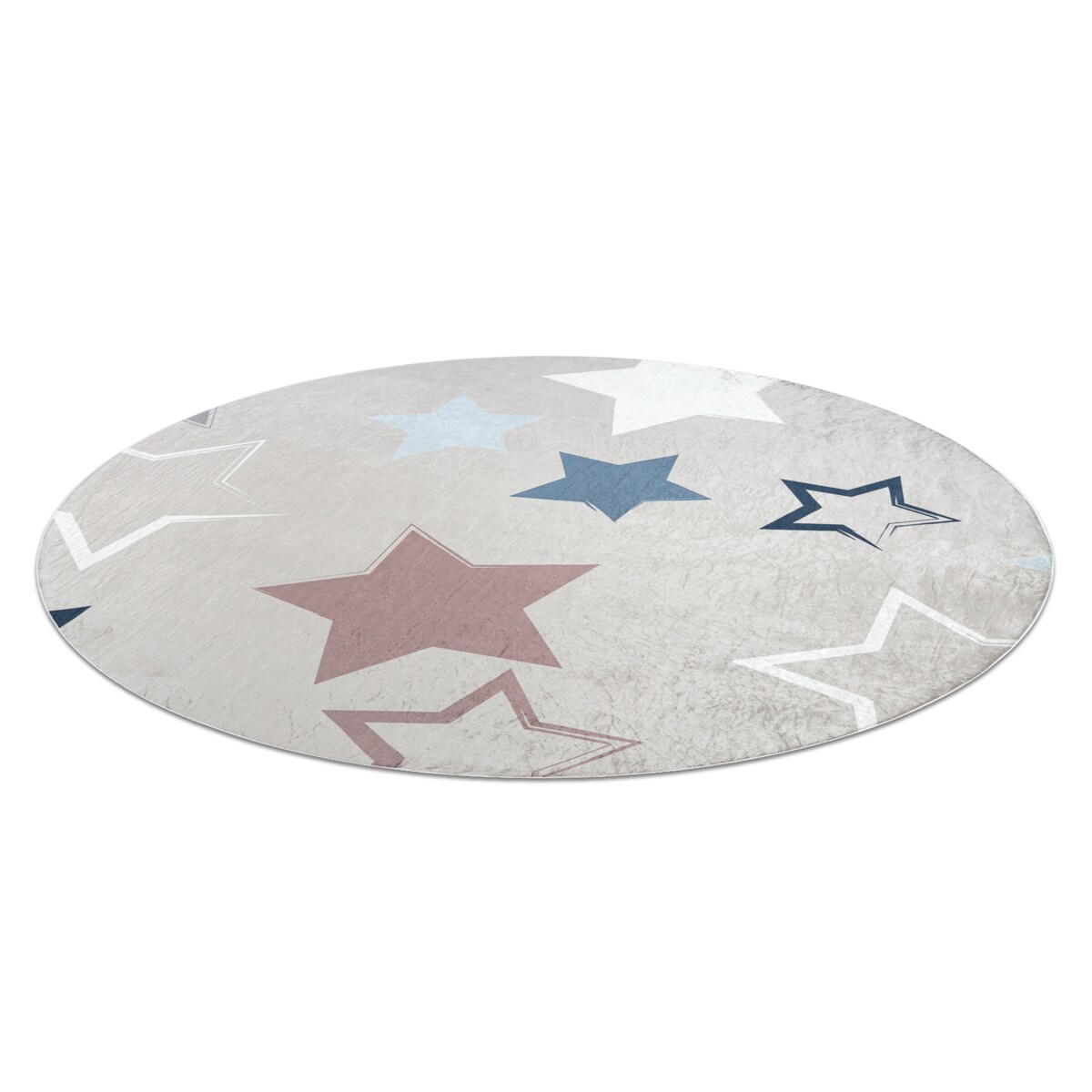Dywan do prania BAMBINO 48130 koło Gwiazdy, koło 120 cm