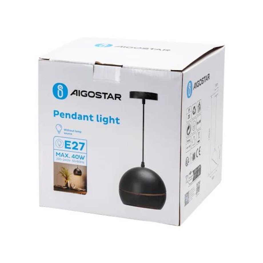 Sufitowa lampa wisząca LENA 120x18 cm czarna