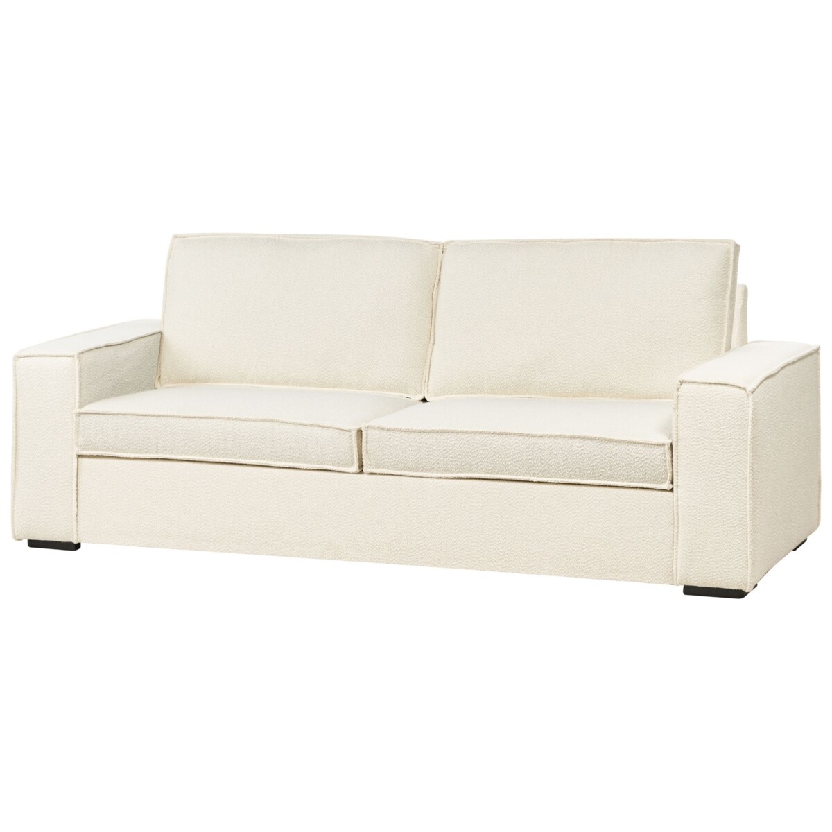 Sofa rozkładana boucle złamana biel VUOKATTI