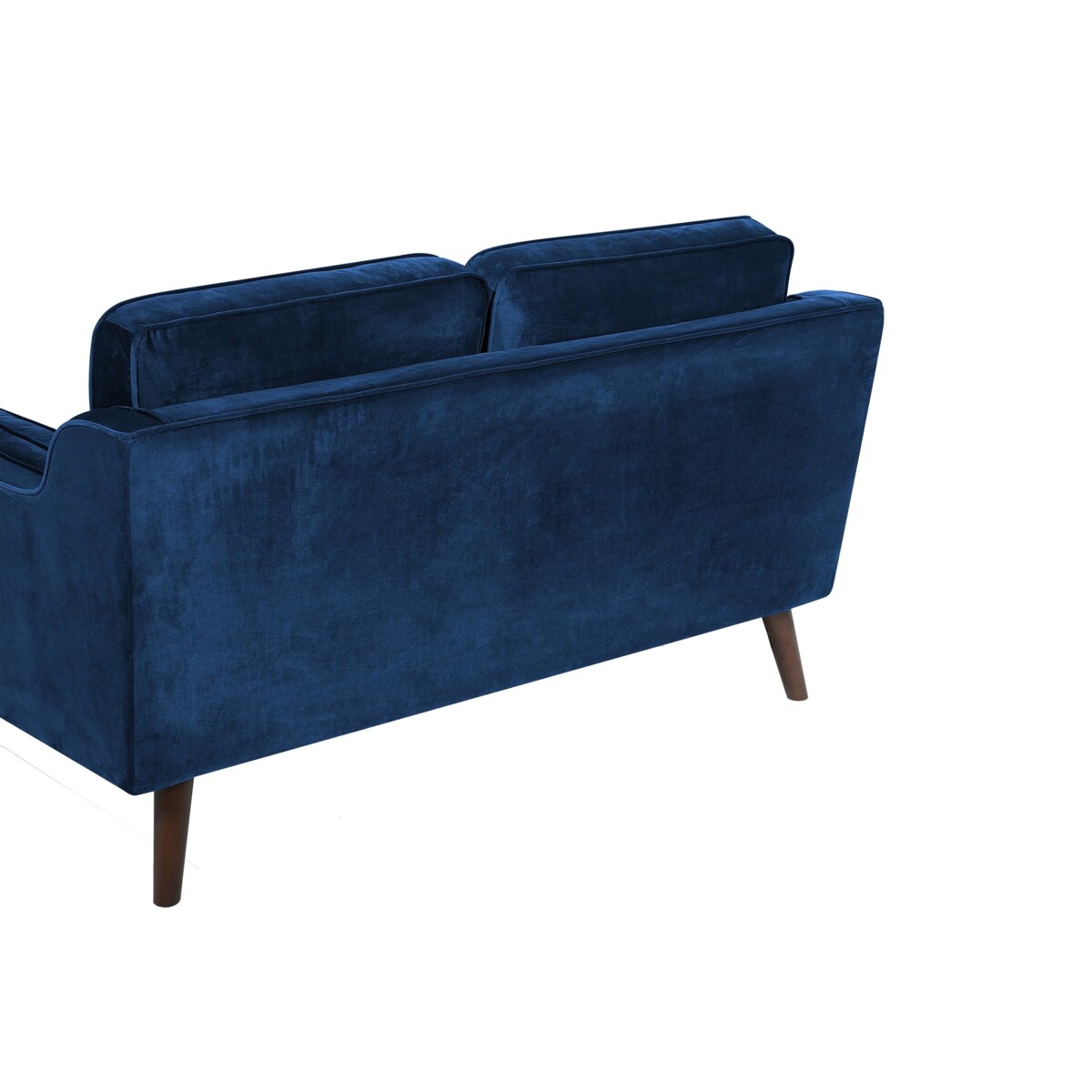 Sofa 2-osobowa welurowa ciemnoniebieska LOKKA