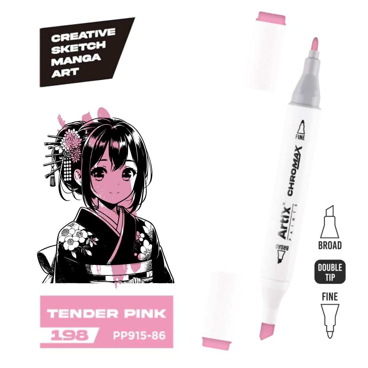 dwustronny marker kreatywny artix pp915-86 tender pink