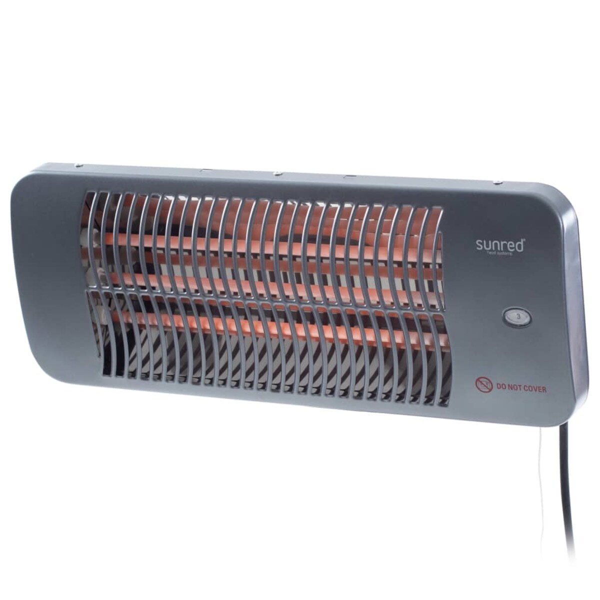 Sunred Tarasowy grzejnik ścienny Lugo, 2000 W, kwarcowy, szary