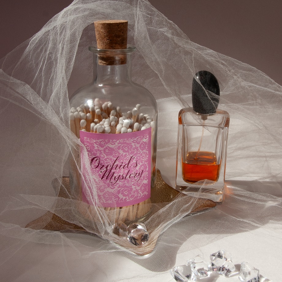 Zapałki zapachowe w butelce "Tajemnica orchidei"
