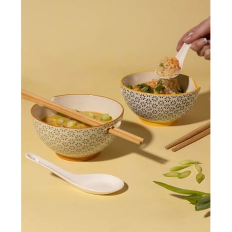 Zestaw 2 misek na ryż + pałeczki i łyżki World Foods Typhoon