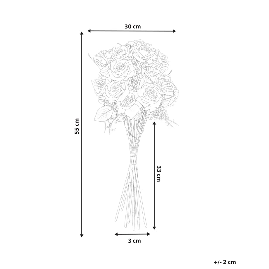 Bukiet sztucznych kwiatów LAPAS 55 cm Biały
